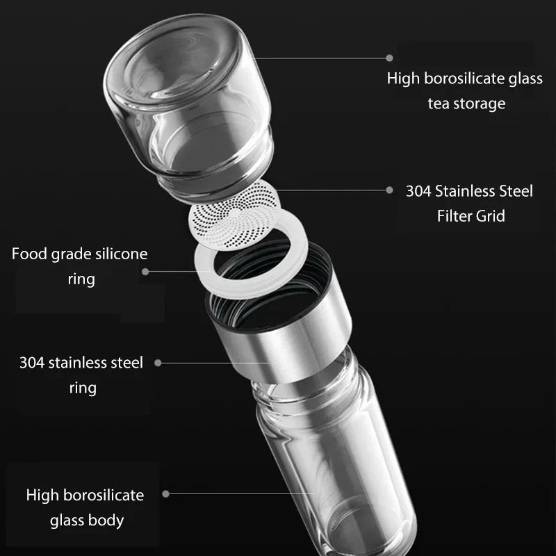 Portable Glass Tea Bottle